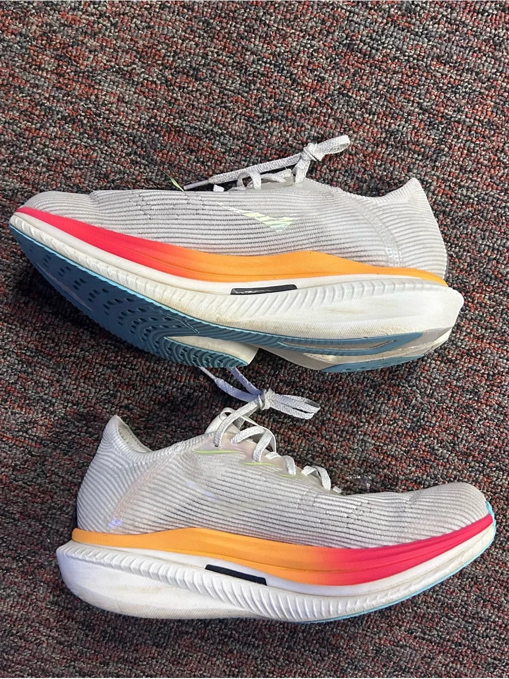 Hoka One One Cielo X1 Womens Size 13, Mens 12, White Blue Running Shoes Sneakers